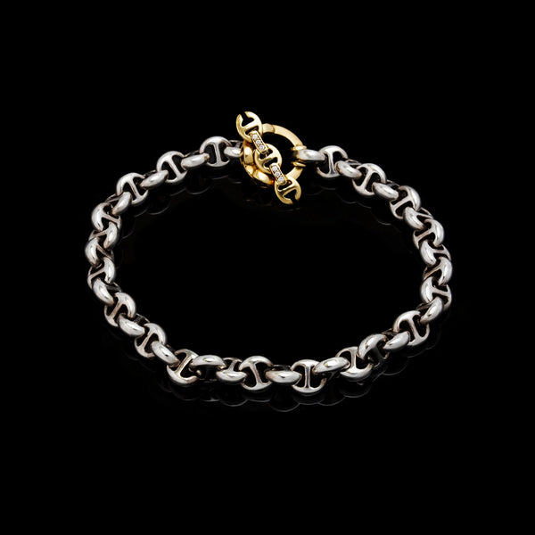 5mm Open-Link™ Bracelet - Sterling Silver | 18K Gold
