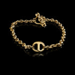 10MM Single-Link Bracelet in 18K yellow gold by HOORSENBUHS®