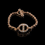 14mm Single-Link Bracelet with Diamonds (Emeralds, Rubies, Blue Sapphires) in 18K rose gold