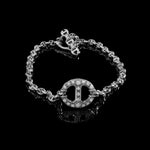 14mm Single-Link Bracelet with Diamonds (Emeralds, Rubies, Blue Sapphires) in 18K white gold