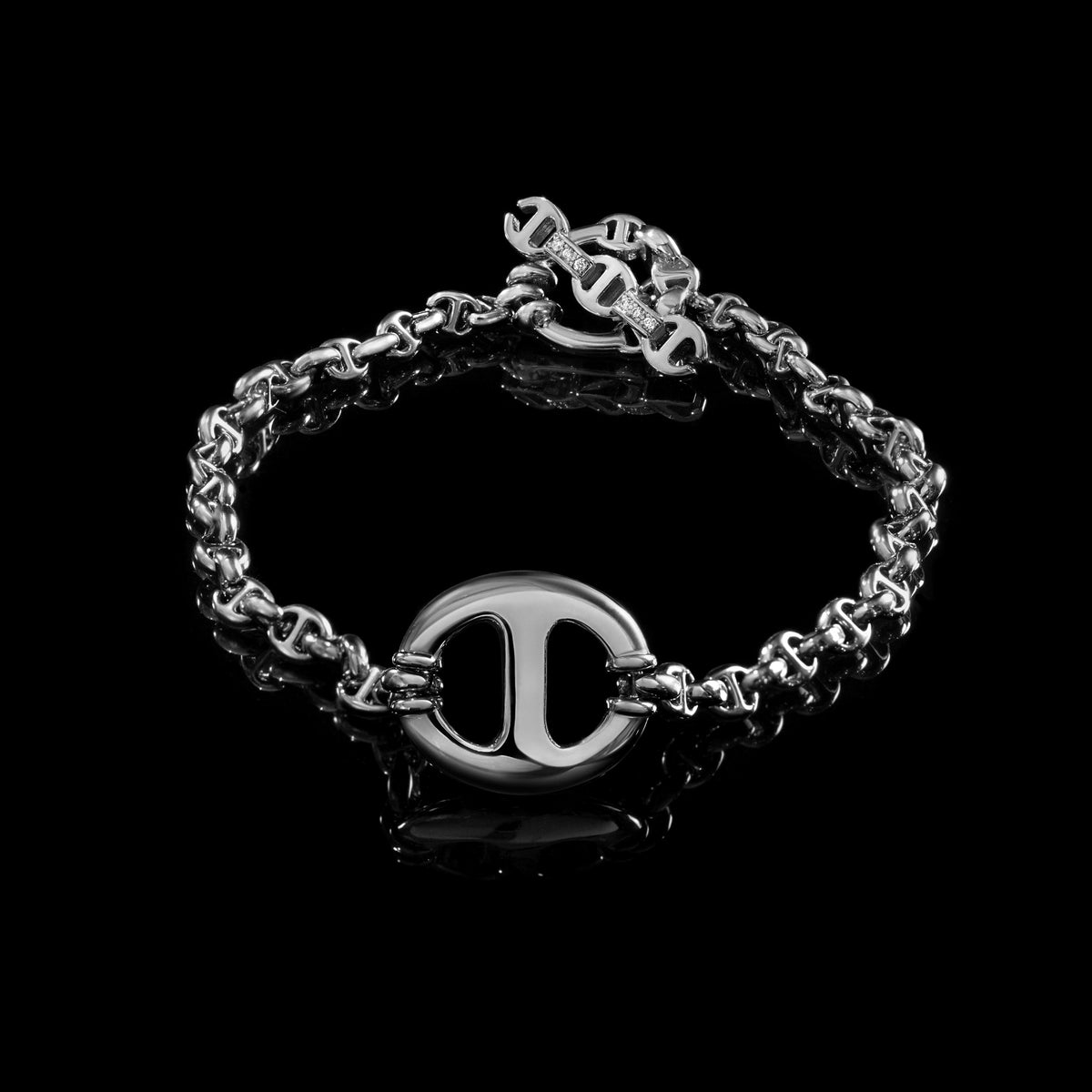 14mm Single-Link Bracelet in 18K white gold