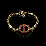 14mm Single-Link Bracelet with Diamonds (Emeralds, Rubies, Blue Sapphires) in 18K gold, view 4