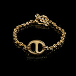 14mm Single-Link Bracelet in 18K yellow gold by HOORSENBUHS®