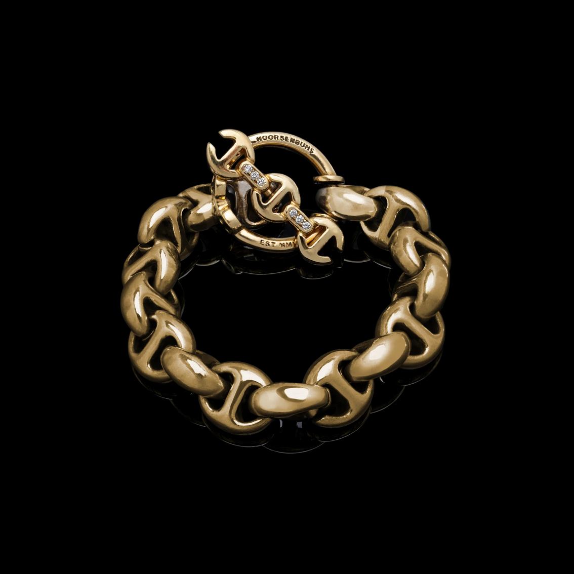 15mm Open-Link™ Bracelet in 18K gold by HOORSENBUHS®