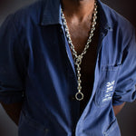 15mm Open-Link™ Necklace - 30" in sterling silver, worn on the neck