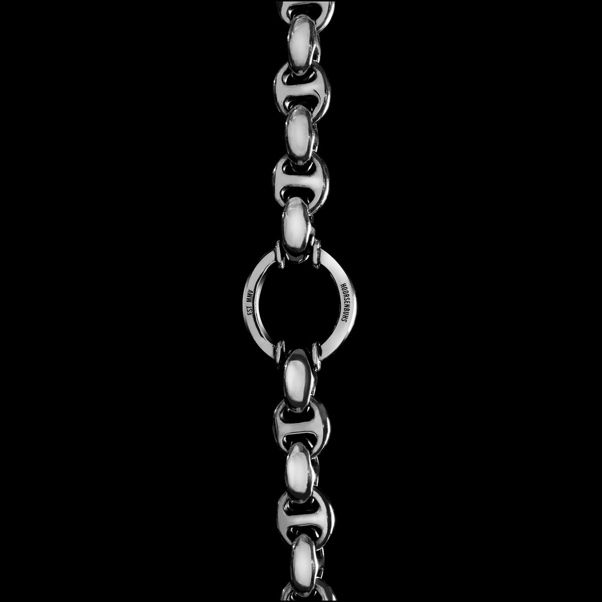 15mm Open-Link™ Necklace - 30" in sterling silver, toggle closure detail, view 3