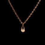 19mm Lock pendant in 18K rose gold, hanging