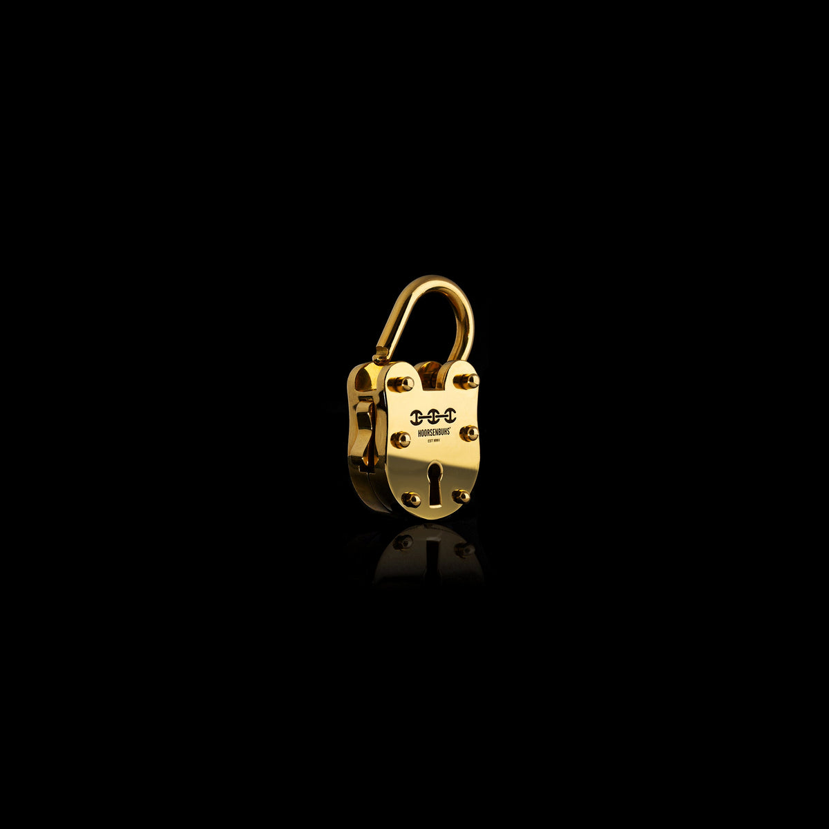 19mm Lock pendant in 18K yellow gold by HOORSENBUHS®