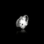 25mm Lock pendant in sterling silver, back view