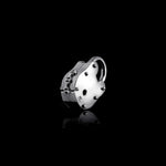 25mm Lock pendant in 18K white gold, back view