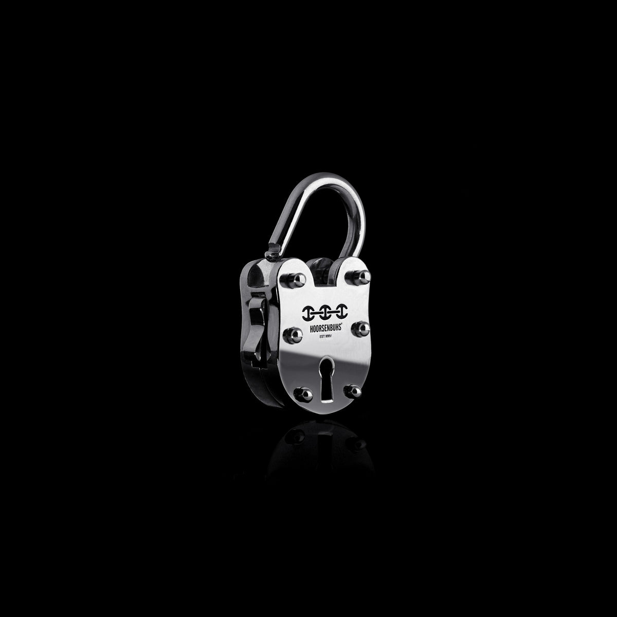 25mm Lock pendant in 18K white gold