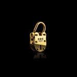 25mm Lock pendant in 18K yellow gold by HOORSENBUHS®