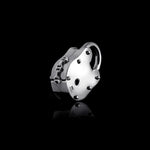 30mm Lock pendant in 18K white gold, back view