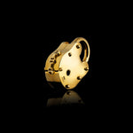 30mm Lock pendant in 18K yellow gold, back view