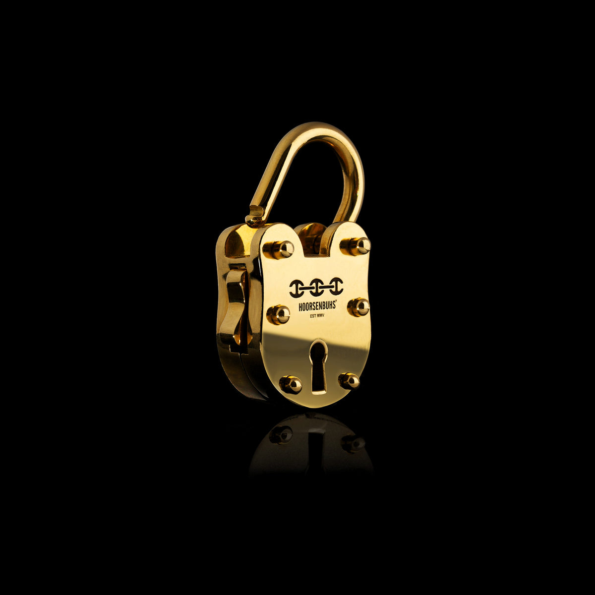 30mm Lock pendant in 18K yellow gold by HOORSENBUHS®