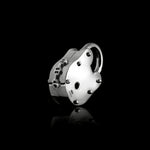 35mm Lock pendant in sterling silver, back view
