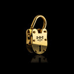 35mm Lock pendant in 18K yellow gold by HOORSENBUHS®