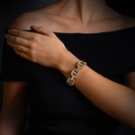 MMV Medium Link Bracelet Antiquated in 18K gold