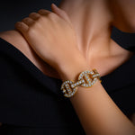 MMV Large Link Bracelet Antiquated in 18K gold