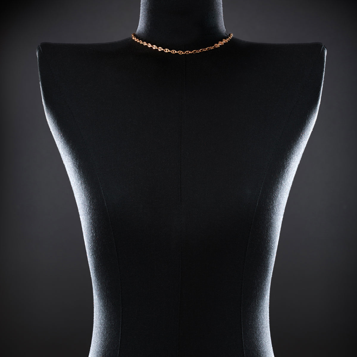 3mm Open-Link™ Necklace with Diamond Pendant - 16" in 18K rose gold