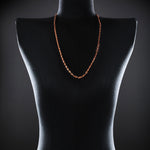 3mm Open-Link™ Necklace with Diamond Pendant - 30" in 18K rose gold
