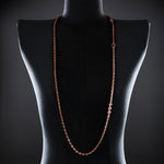 3mm Open-Link™ Necklace with Diamond Pendant - 42" in 18K rose gold