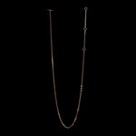 3mm Open-Link™ Necklace with Diamond Pendant - 42" in 18K rose gold, back view
