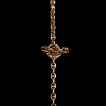 3mm Open-Link™ Necklace with Diamond Pendant - 42" in 18K gold, toggle closure detail, view 3