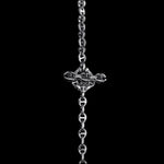 3mm Open-Link™ Necklace with Diamond Pendant - 30" in 18K gold, toggle closure detail, view 5