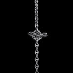 3mm Open-Link™ Necklace with Diamond Pendant - 26" in 18K gold, toggle closure detail, view 5