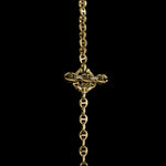 3mm Open-Link™ Necklace with Diamond Pendant - 42" in 18K gold, toggle closure detail