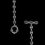 3mm Open-Link™ Necklace with Diamond Pendant - 26" in 18K gold, toggle closure detail, view 6