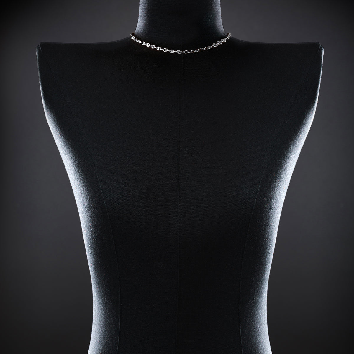 3mm Open-Link™ Necklace with Diamond Pendant - 16" in 18K white gold