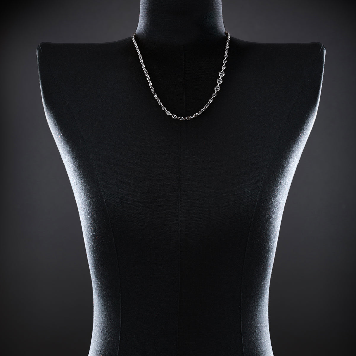 3mm Open-Link™ Necklace with Diamond Pendant - 26" in 18K white gold