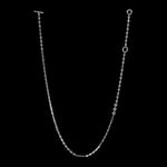 3mm Open-Link™ Necklace with Diamond Pendant - 30" in 18K white gold, back view