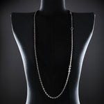 3mm Open-Link™ Necklace with Diamond Pendant - 42" in 18K white gold