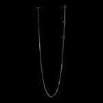3mm Open-Link™ Necklace with Diamond Pendant - 42" in 18K white gold, back view