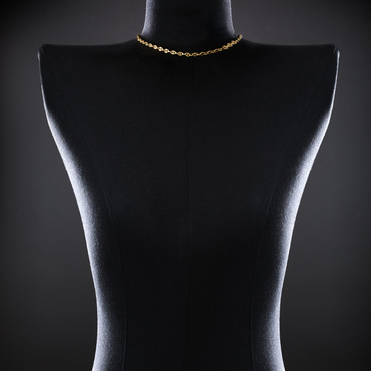 3mm Open-Link™ Necklace with Diamond Pendant - 16" in 18K yellow gold