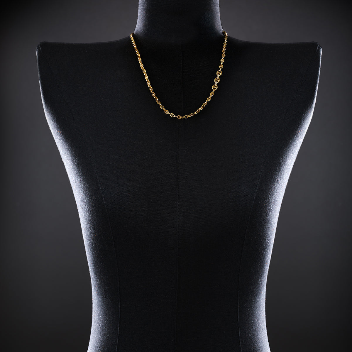 3mm Open-Link™ Necklace with Diamond Pendant - 26" in 18K yellow gold