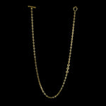 3mm Open-Link™ Necklace with Diamond Pendant - 26" in 18K yellow gold by HOORSENBUHS®, back view