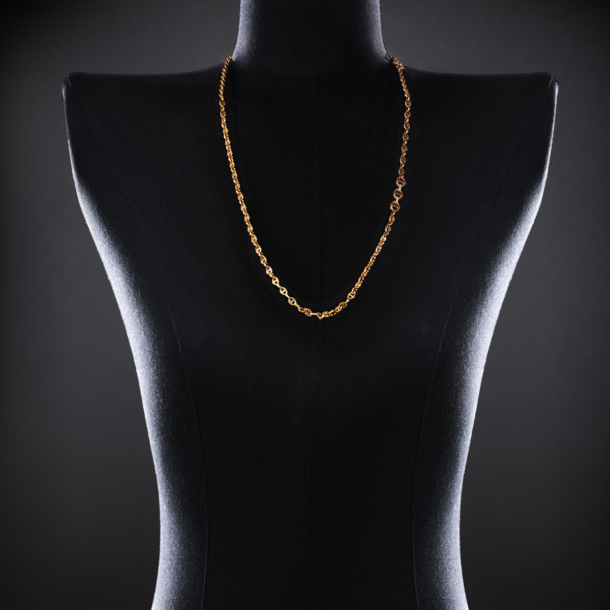 3mm Open-Link™ Necklace with Diamond Pendant - 30" in 18K yellow gold