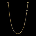 3mm Open-Link™ Necklace with Diamond Pendant - 30" in 18K yellow gold by HOORSENBUHS®, back view