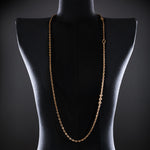 3mm Open-Link™ Necklace with Diamond Pendant - 42" in 18K yellow gold