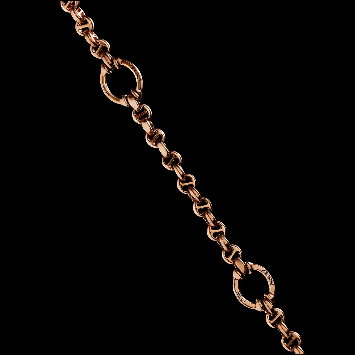 5mm Open-Link™ Necklace with Diamond Pendant - 42" in 18K rose gold, view 3