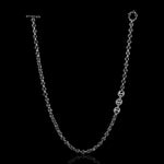 5mm Open-Link™ Necklace with Diamond Pendant in sterling silver by HOORSENBUHS®, back view