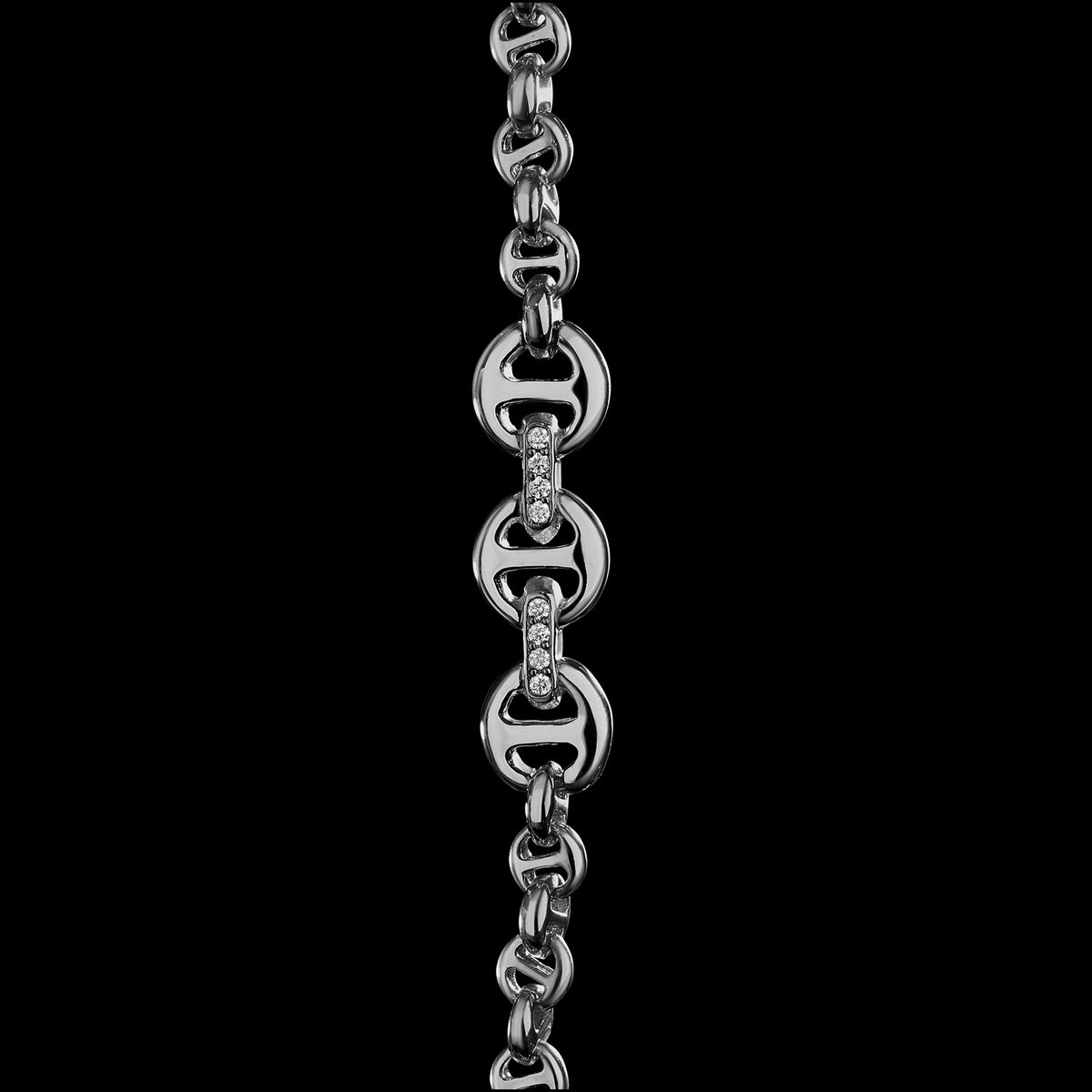 5mm Open-Link™ Necklace with Diamond Pendant in sterling silver, view 2