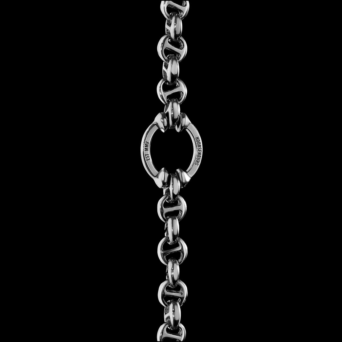 5mm Open-Link™ Necklace with Diamond Pendant - 30" in sterling silver, view 4