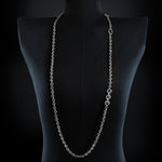 5mm Open-Link™ Necklace with Diamond Pendant - 42" in sterling silver, view 2