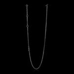 5mm Open-Link™ Necklace with Diamond Pendant - 42" in sterling silver by HOORSENBUHS®, back view