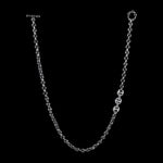 5mm Open-Link™ Necklace with Diamond Pendant - 22" in 18K white gold, back view